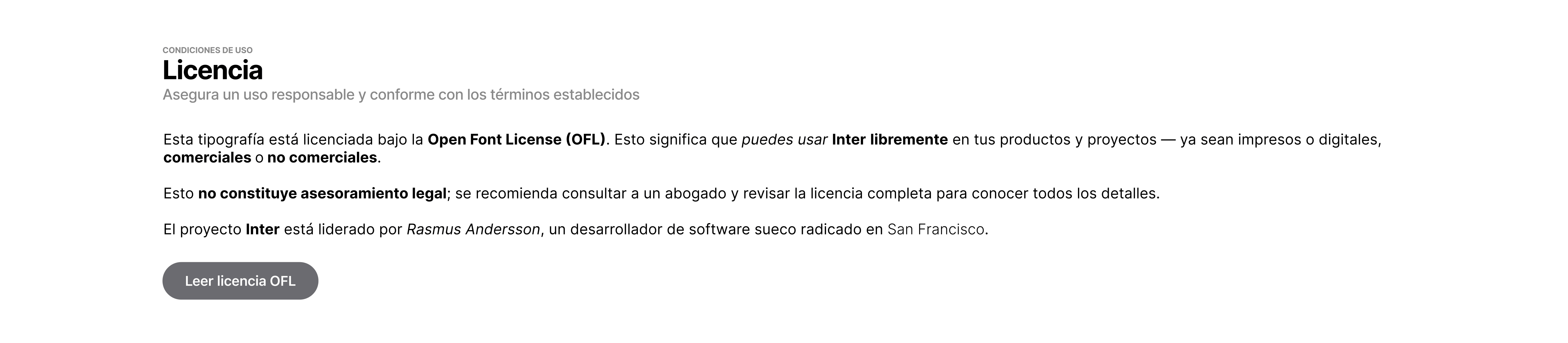 Página 14 — Licencia tipográfica