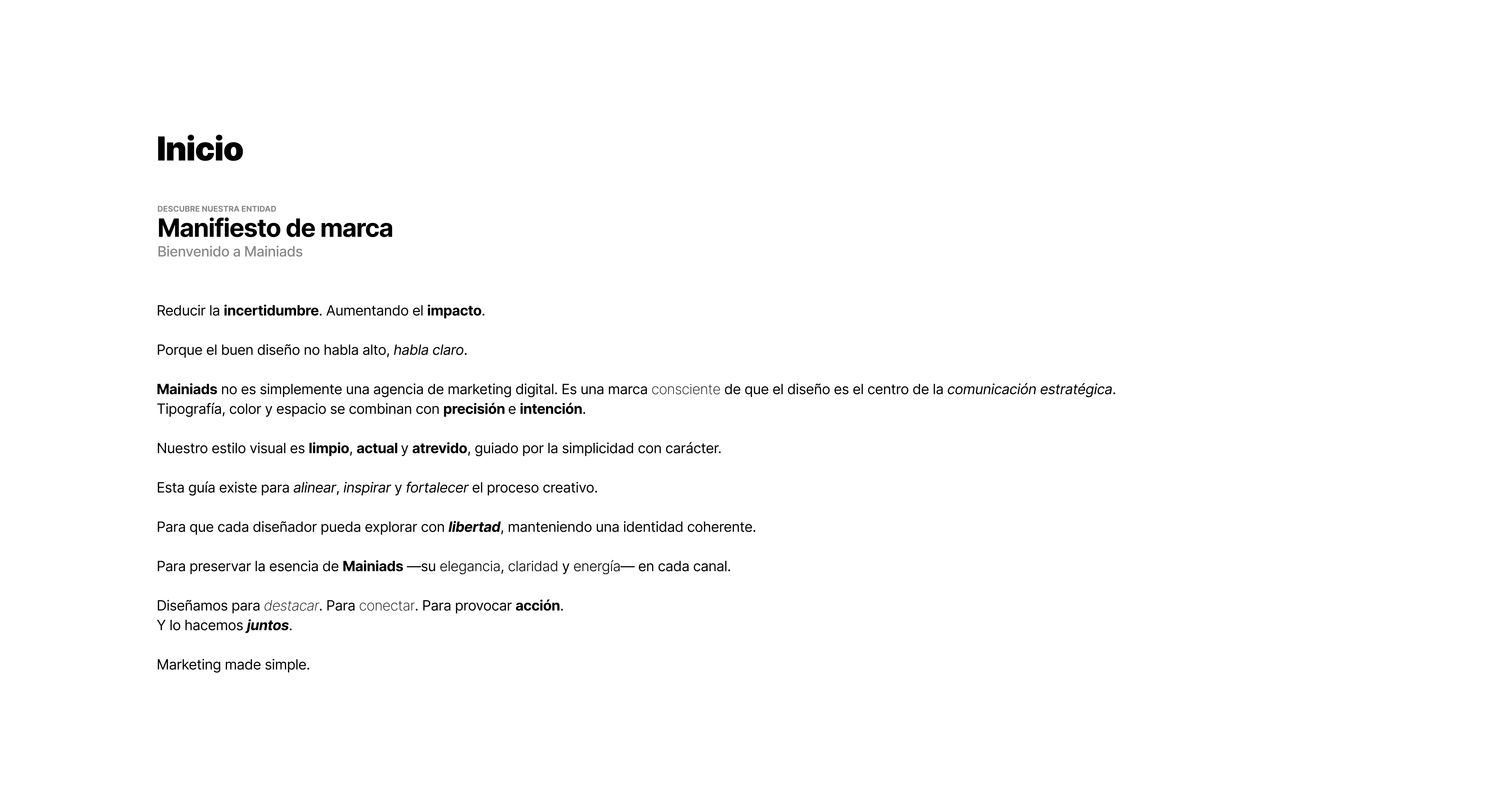 Página 3 — Manifiesto de marca